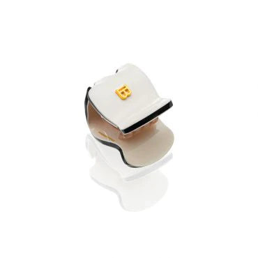 BALMAIN Cellulose Acetate Pince a Cheveux Extra Small White/black