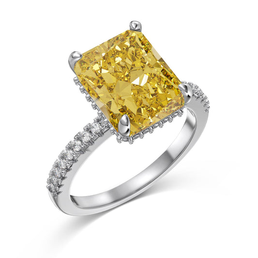 Solar Glow Ring 4ct - JOLERIS luxury 14K gold ring