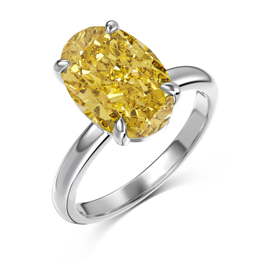 Amber Sunset Ring 4.5ct - JOLERIS luxury 14K gold ring