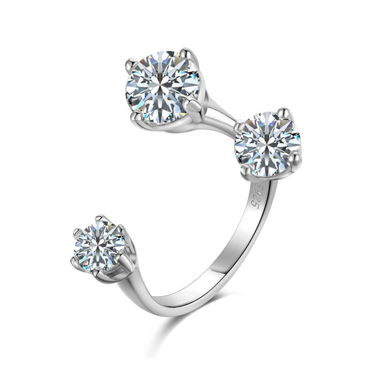 Crystal Three Ring - JOLERIS luxury 14K gold ring