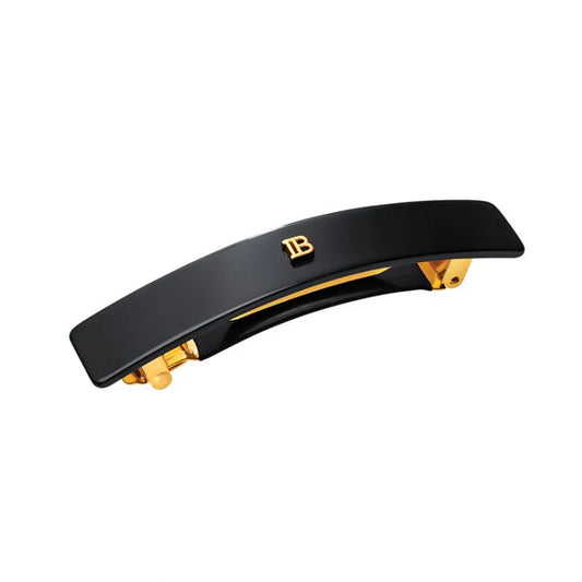 BALMAIN Cellulose Acetate Barrette pour Cheveux Medium Black