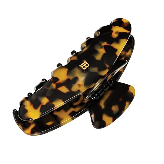 BALMAIN E Cellulose Acetate Pince a Chaveux Large Tortoise Shell