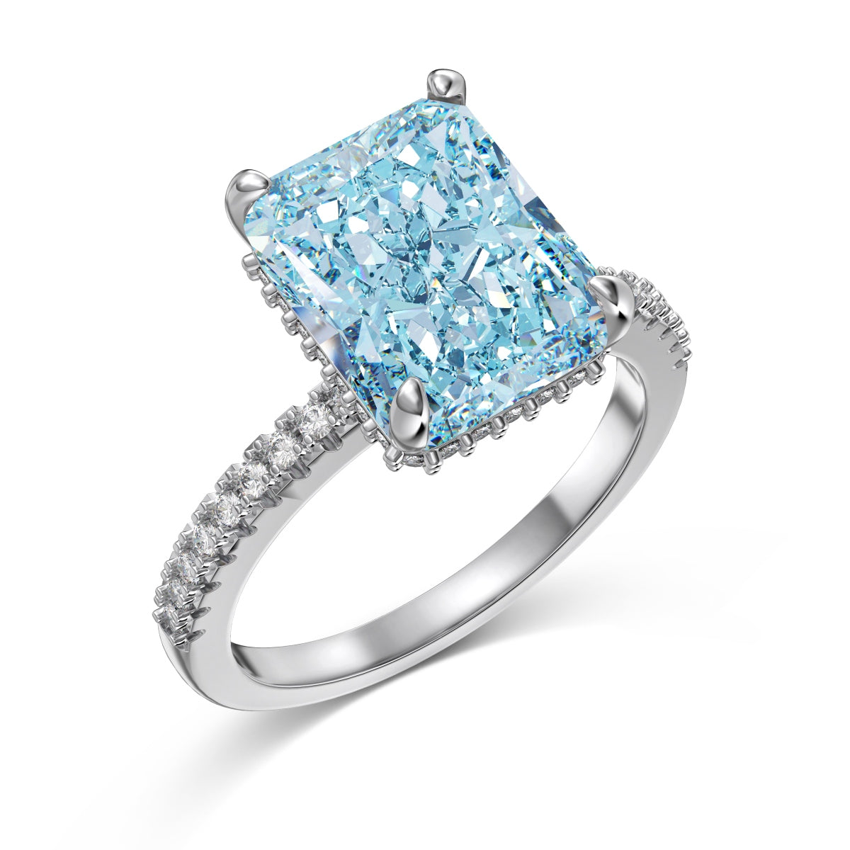 Azure Glow Ring 4ct - JOLERIS luxury gold ring